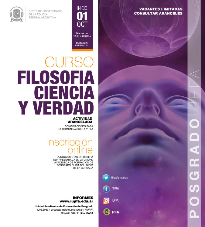 01 DE OCTUBRE . CURSO FILOSOFÍA, CIENCIA Y VERDAD . IUPFA