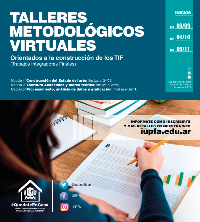 TALLERES METODOLÓGICOS VIRTUALES . IUPFA