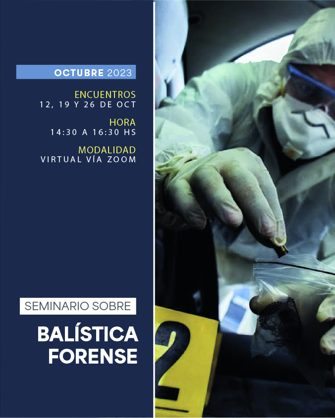 12, 19 y 26 DE OCTUBRE . SEMINARIO SOBRE BALÍSTICA FORENSE . IUPFA