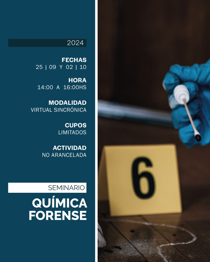 SEMINARIO SOBRE QUÍMICA FORENSE - IUPFA