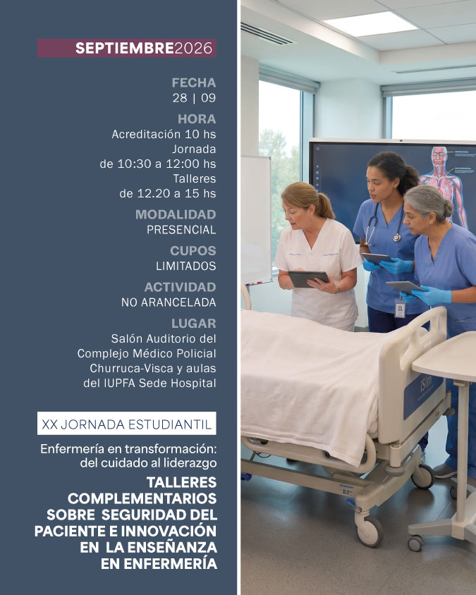 XX JORNADA ESTUDIANTIL DE ENFERMERÍA DEL IUPFA - IUPFA